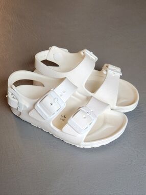 Birkenstock Toddler White Milano Eva Sandal Size 6-6.5